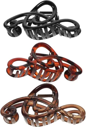 3pcs Matte Claw Clips for Thick Thin Hair Strong Hold Jaw Accessories Elegant Styling for Work Casual Events