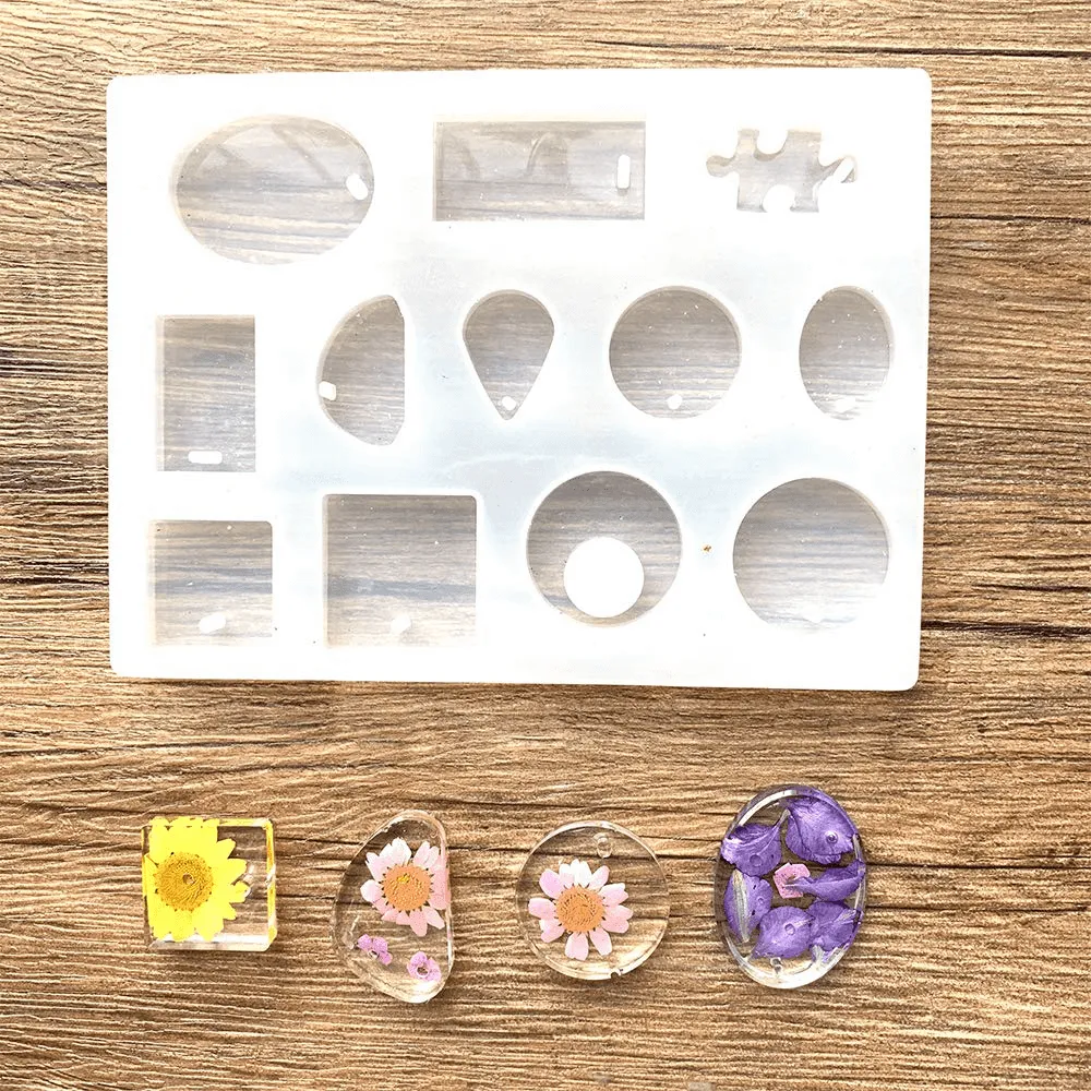 3PCs Resin Jewelry Molds for Resin Pendants, Keychains, Earrings
