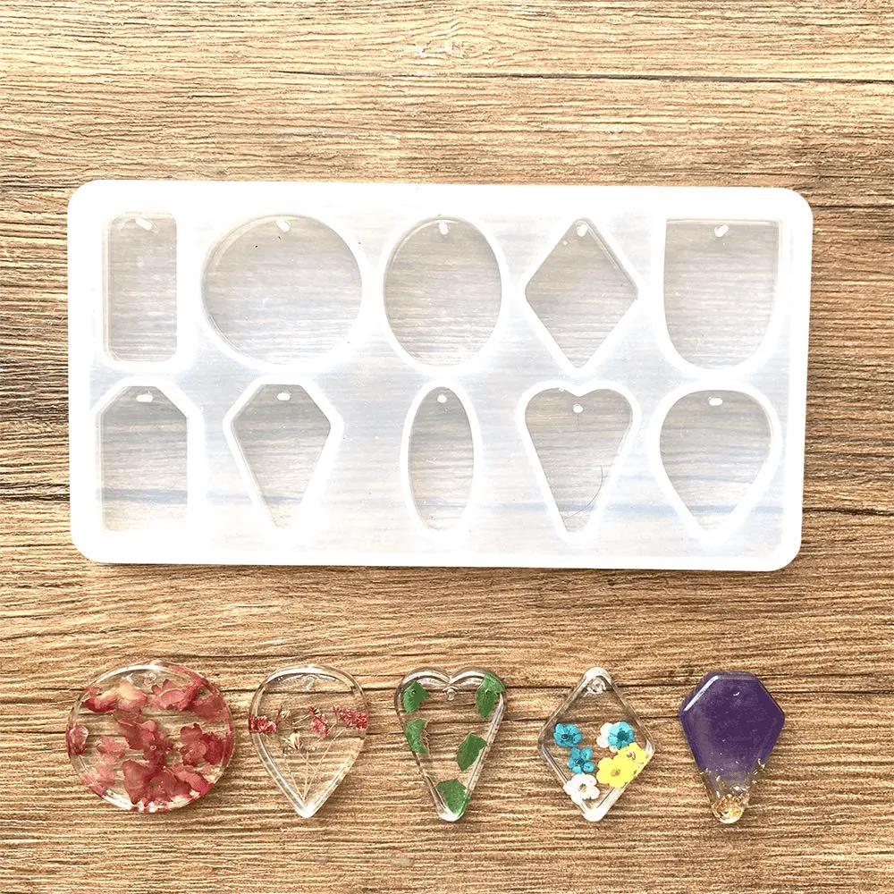 3PCs Resin Jewelry Molds for Resin Pendants, Keychains, Earrings