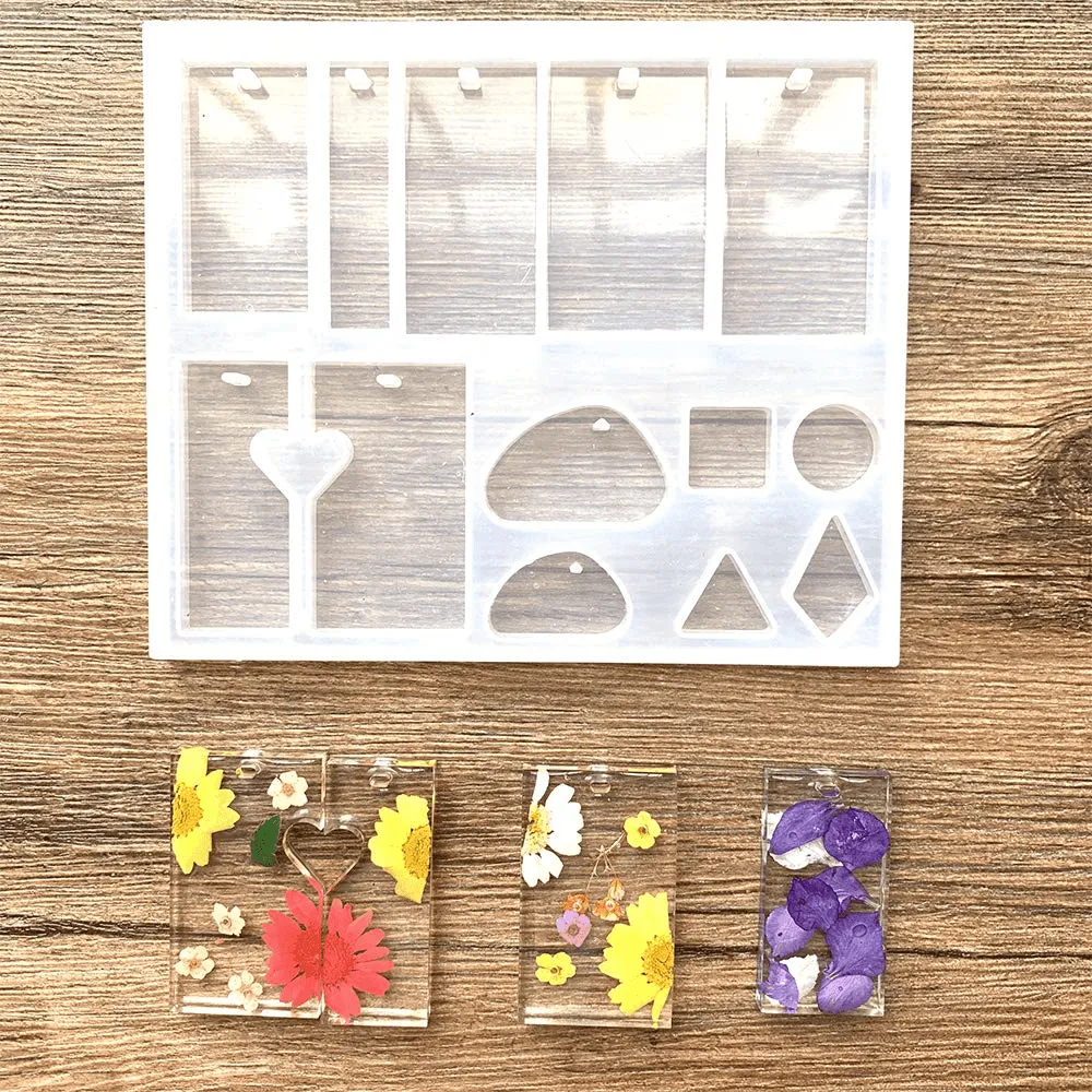 3PCs Resin Jewelry Molds for Resin Pendants, Keychains, Earrings