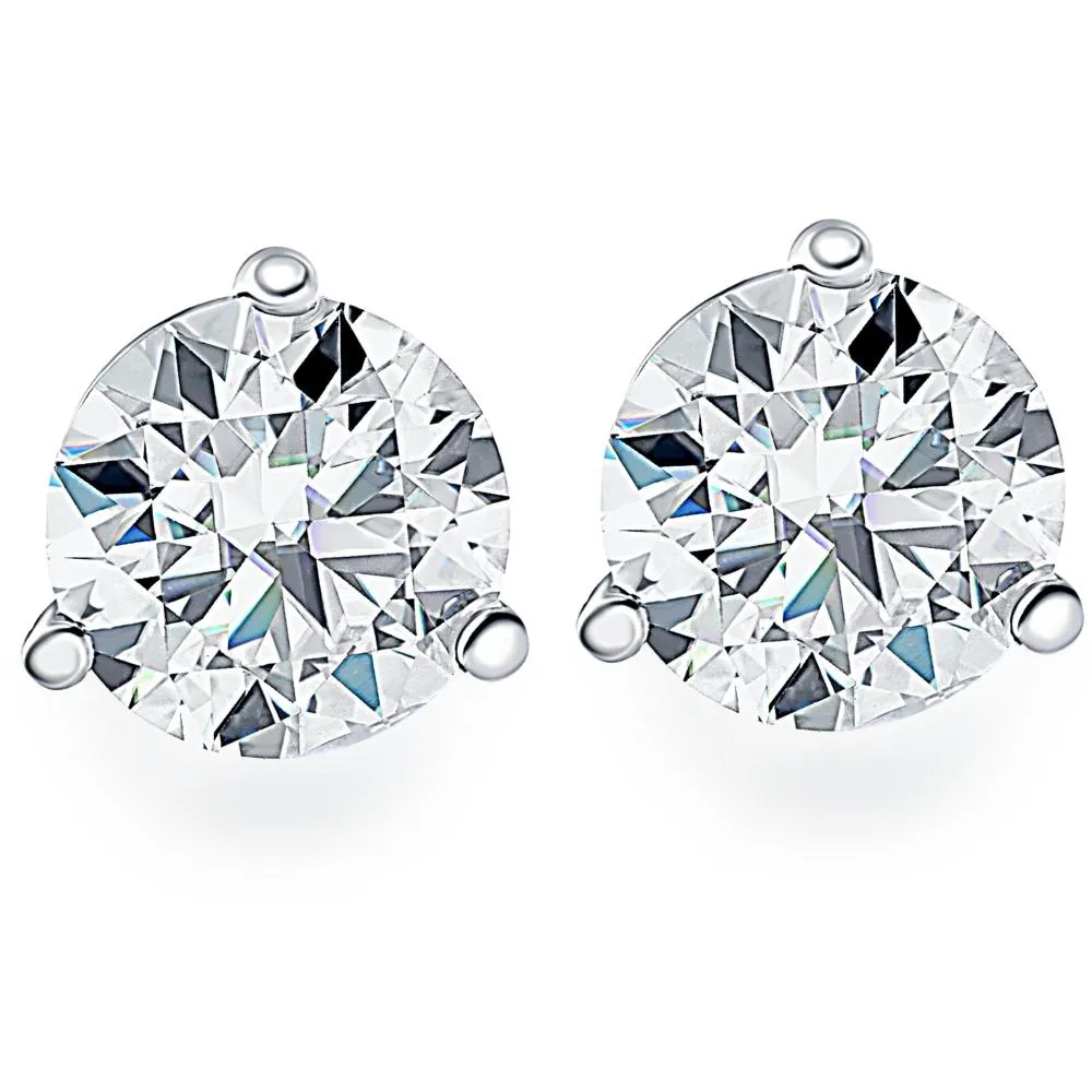 .40Ct Round Brilliant Cut Natural Quality SI1-SI2 Diamond Stud Earrings in 14K Gold Martini Setting