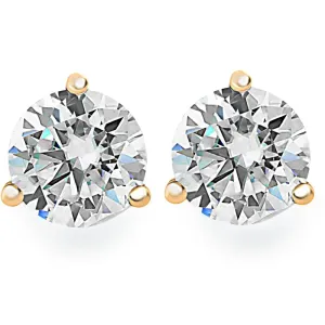 .40Ct Round Brilliant Cut Natural Quality SI1-SI2 Diamond Stud Earrings in 14K Gold Martini Setting