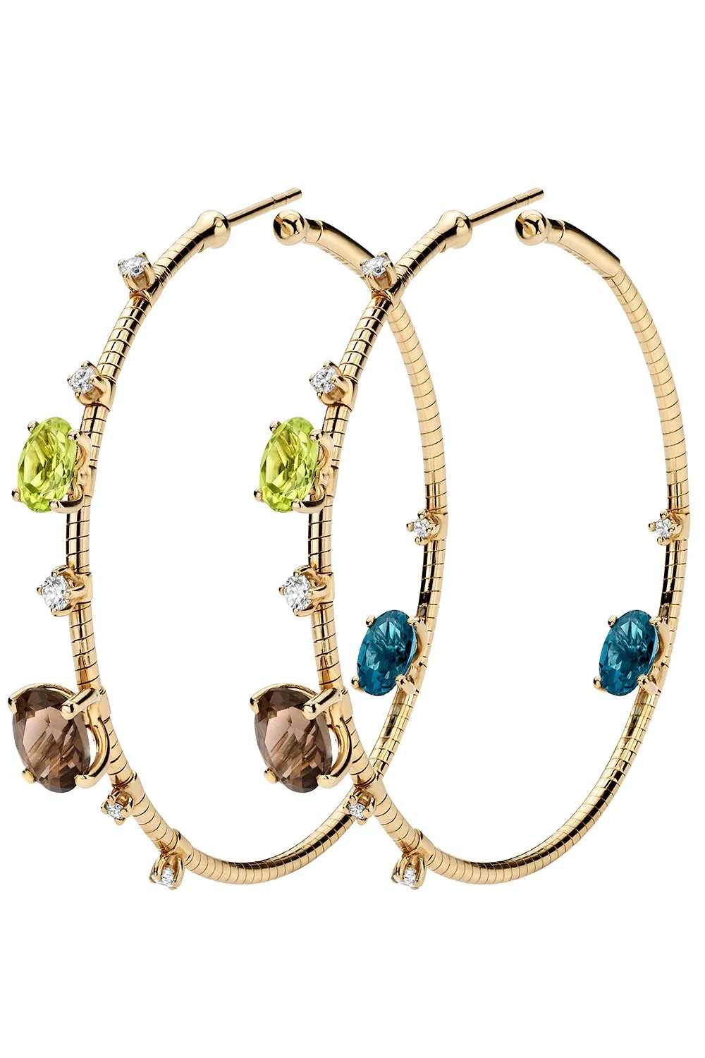 4cm Rugiada Peridot Topaz Earrings