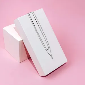 4K Gold Plated Layering Necklaces | Stylish Minimalist Design Pendant Necklaces, Lightning