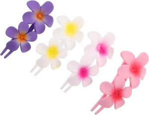 4pcs Floral Duck Billed Hair Clips for Women Cute Hairdressing Accessories for Daily Styling and Special Occasions