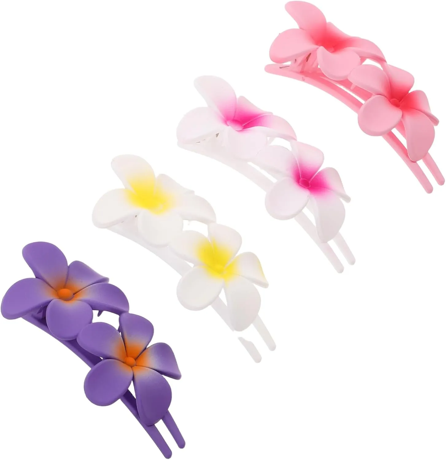 4pcs Flower Hair Clips for Women Floral Duck Billed Barrettes Hair Accessories for Spring Hairstyles Suitable for Parties and Everyday Wear