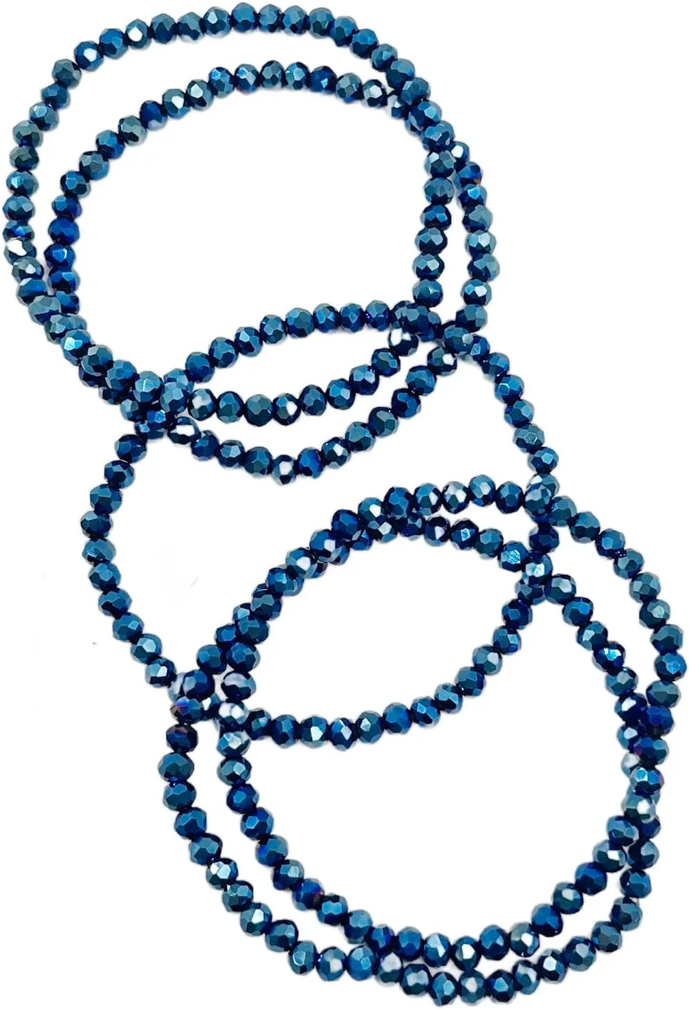 5 Pcs Crystal Bracelets for Women Stackable Layering Stretch Bracelets Glass Bead Bracelet Boho Bracelet Set