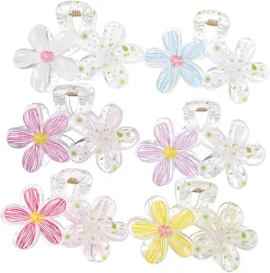 6 Pcs Stylish Floral Hair Accessories for Women Durable Clips for Thick Thin Hair Compact Design for Go Styling