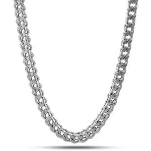 6mm White Gold Stainless Steel Franco Chain