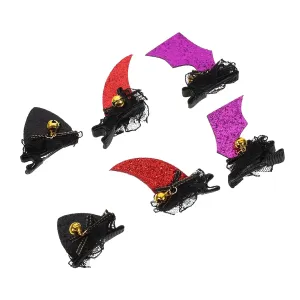 6pcs Halloween Hair Barrettes Troll Claw Clips for Girls Smooth Surface