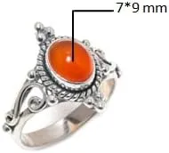 925 Sterling Silver Adjustable Ring - Oval Shape Gemstone Handmade Ring for Women, Statement Jewelry Gift for Her