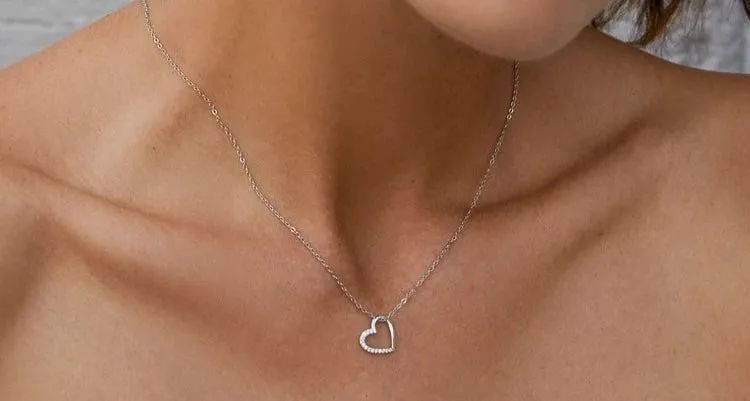 925 Sterling Silver love Pendant Necklace