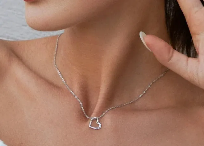 925 Sterling Silver love Pendant Necklace