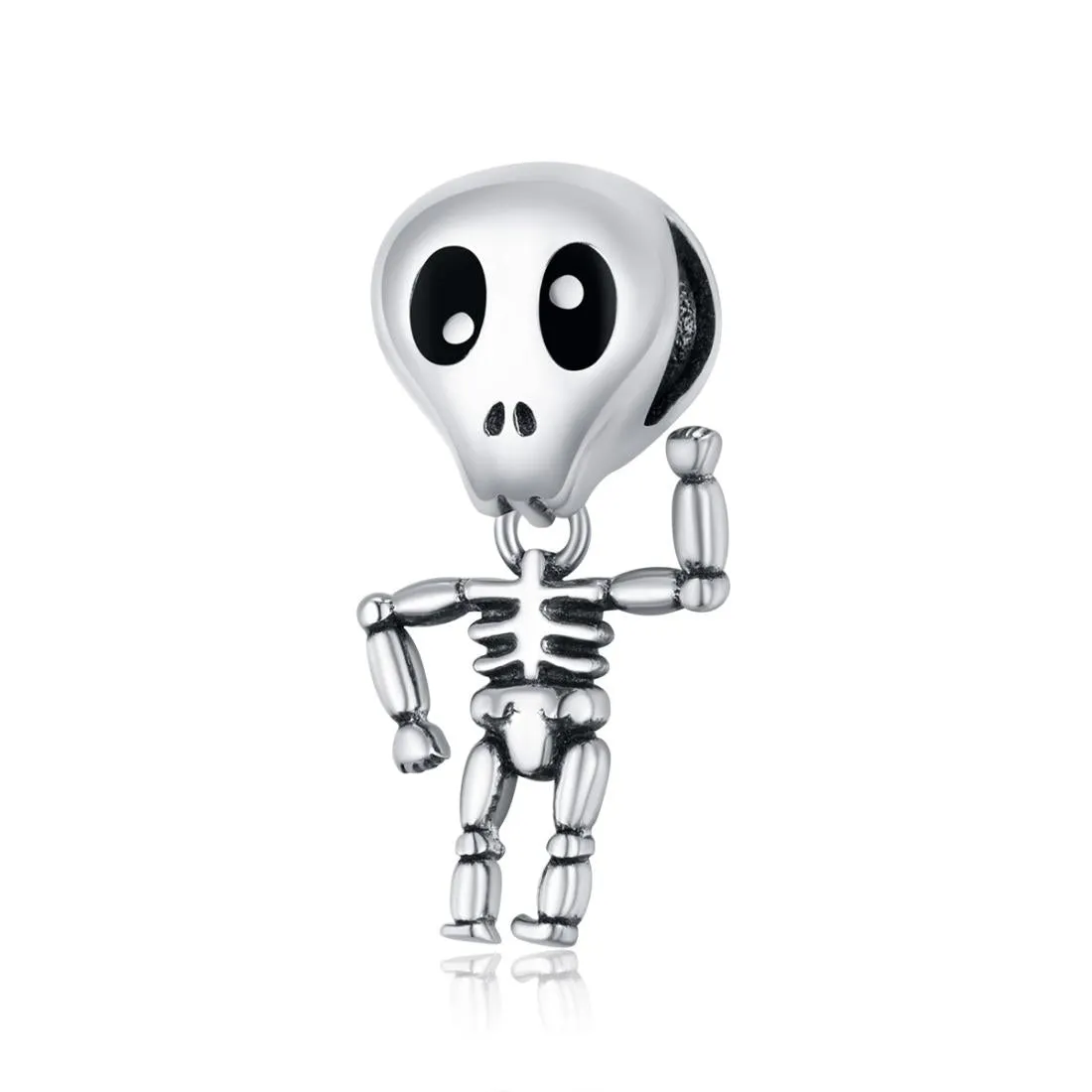 925 Sterling Silver Skull Beads For Diy Bracelets & Necklaces