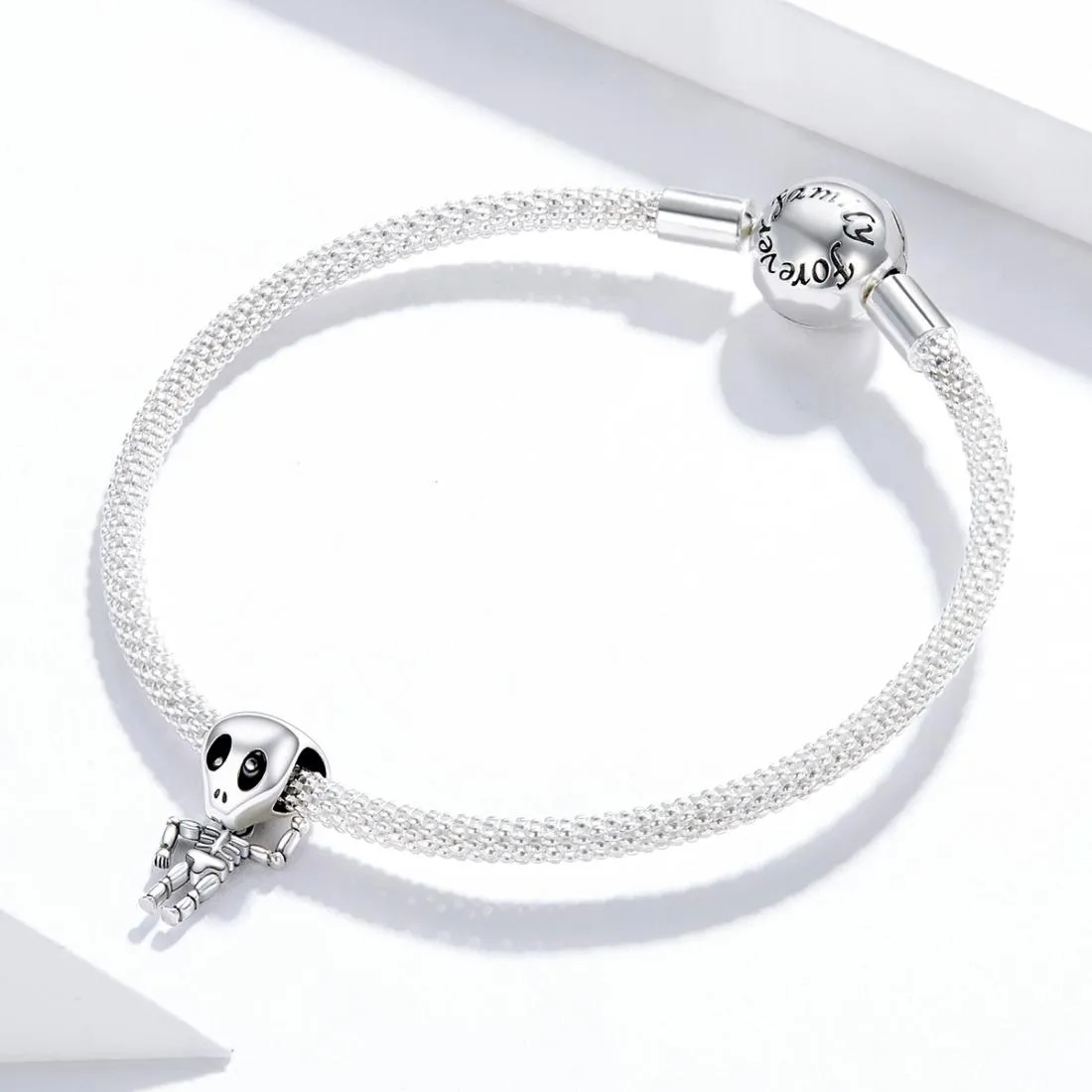925 Sterling Silver Skull Beads For Diy Bracelets & Necklaces