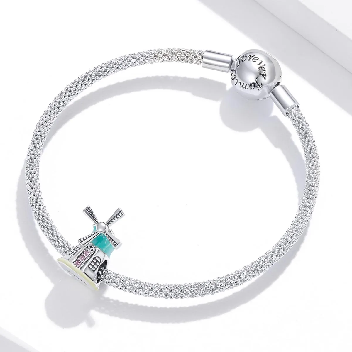 925 Sterling Silver Windmill Beads For Diy Bracelets & Necklaces