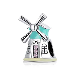 925 Sterling Silver Windmill Beads For Diy Bracelets & Necklaces