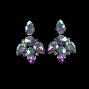 AB Crystal Simple Tear Drop Earrings