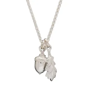 Acorn & Oak Leaf Silver Necklace