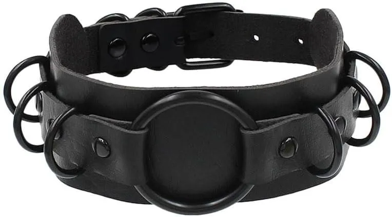 Adjustable Women Punk Choker Necklace Handmade Costume Cosplay Nightclub Party Goth Leather Neck Collar Choker