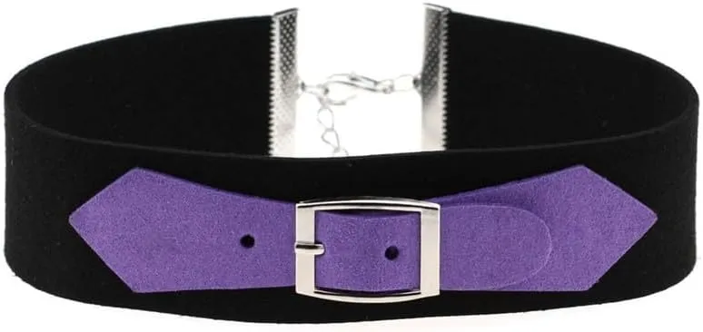 Adjustable Women Velvet Choker Necklace Handmade Costume Cosplay Nightclub Bohemian Buckle Neck Collar Choker
