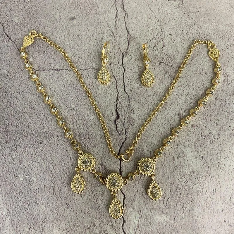 Algerian Style Vintage Crystal Tiara Necklace Dual Use Bridal Tiara