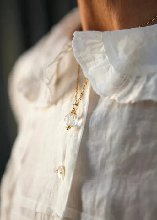 Alix d. Reynis Lucrece Necklace In Vermeil And Rock Crystal