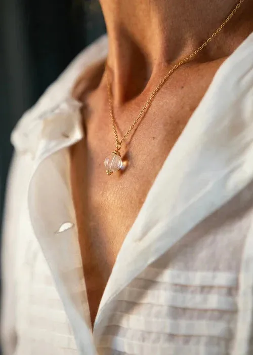 Alix d. Reynis Lucrece Necklace In Vermeil And Rock Crystal