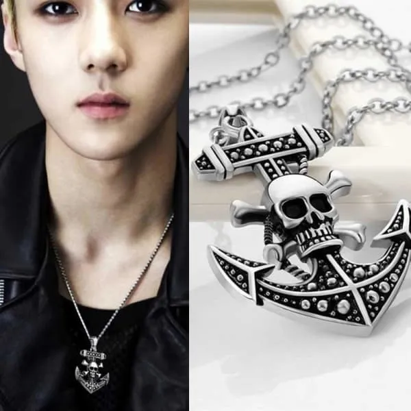 Anchor Skull Necklace "Sailor"