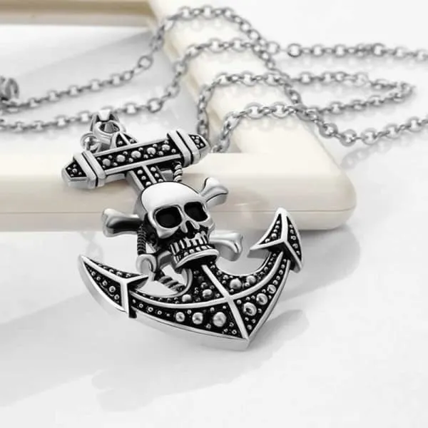 Anchor Skull Necklace "Sailor"