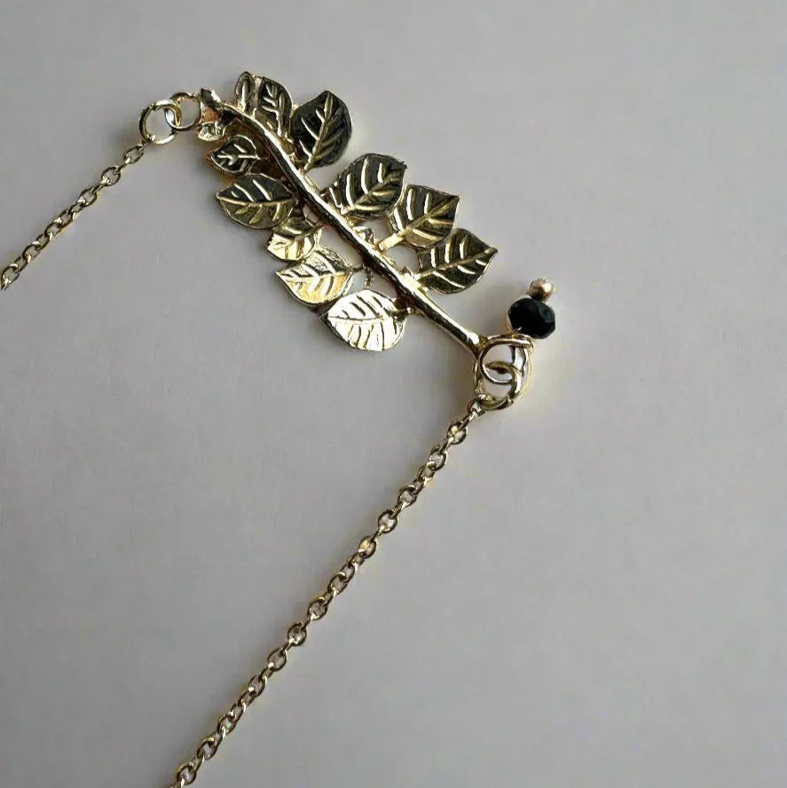 Apple Leaf Necklace, Gold