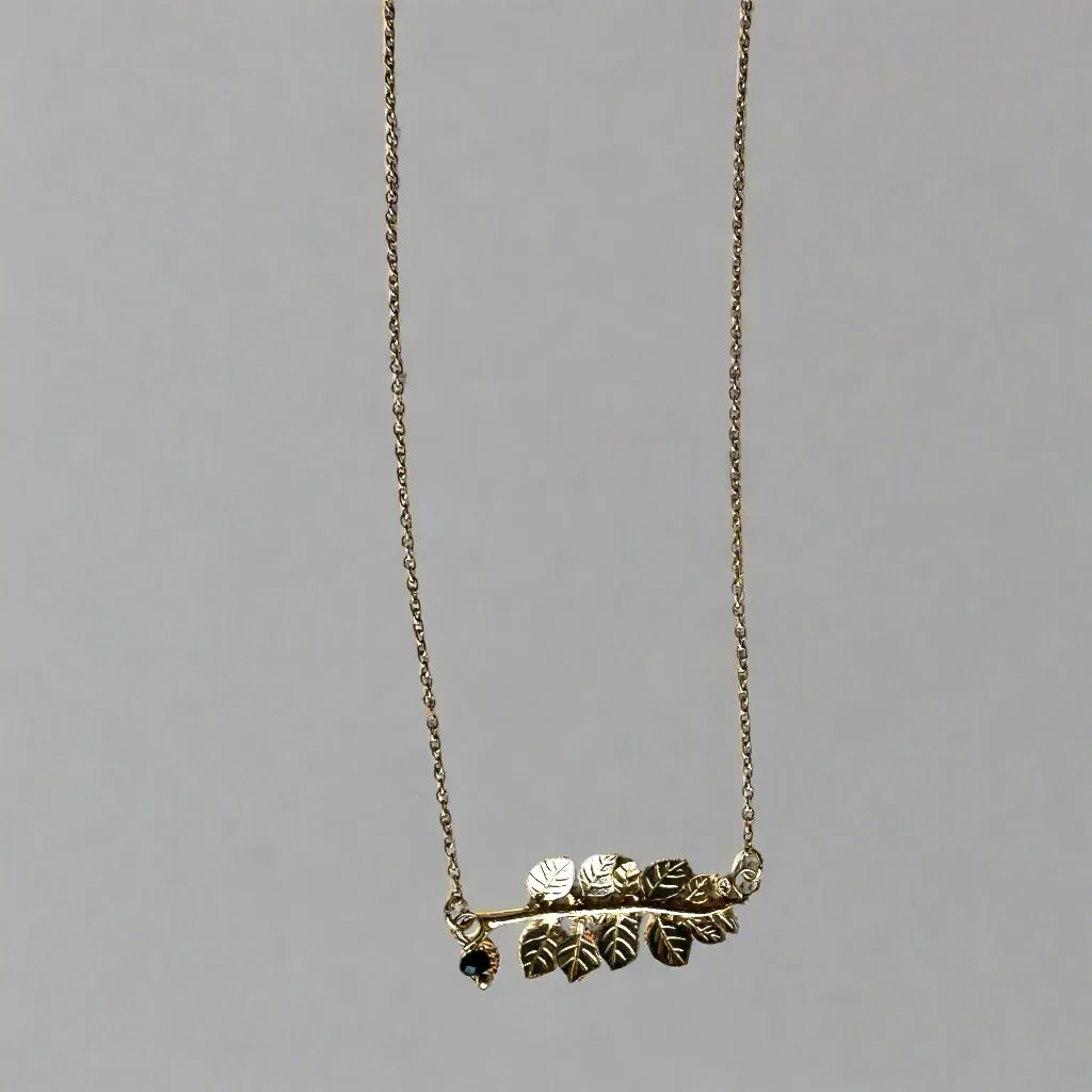 Apple Leaf Necklace, Gold