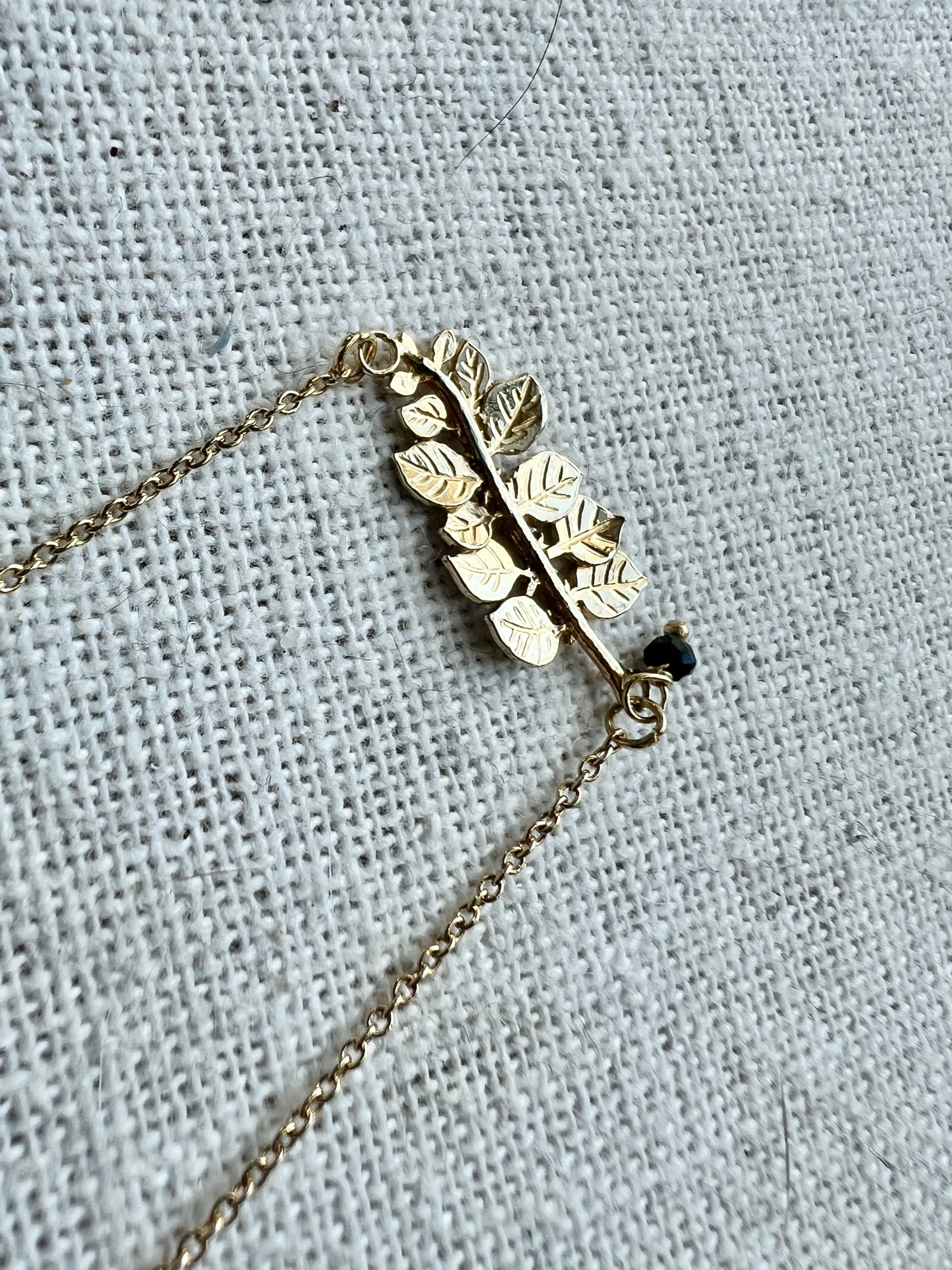 Apple Leaf Necklace, Gold