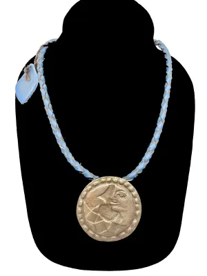 Authentic Leather / Bronze Necklace - 2