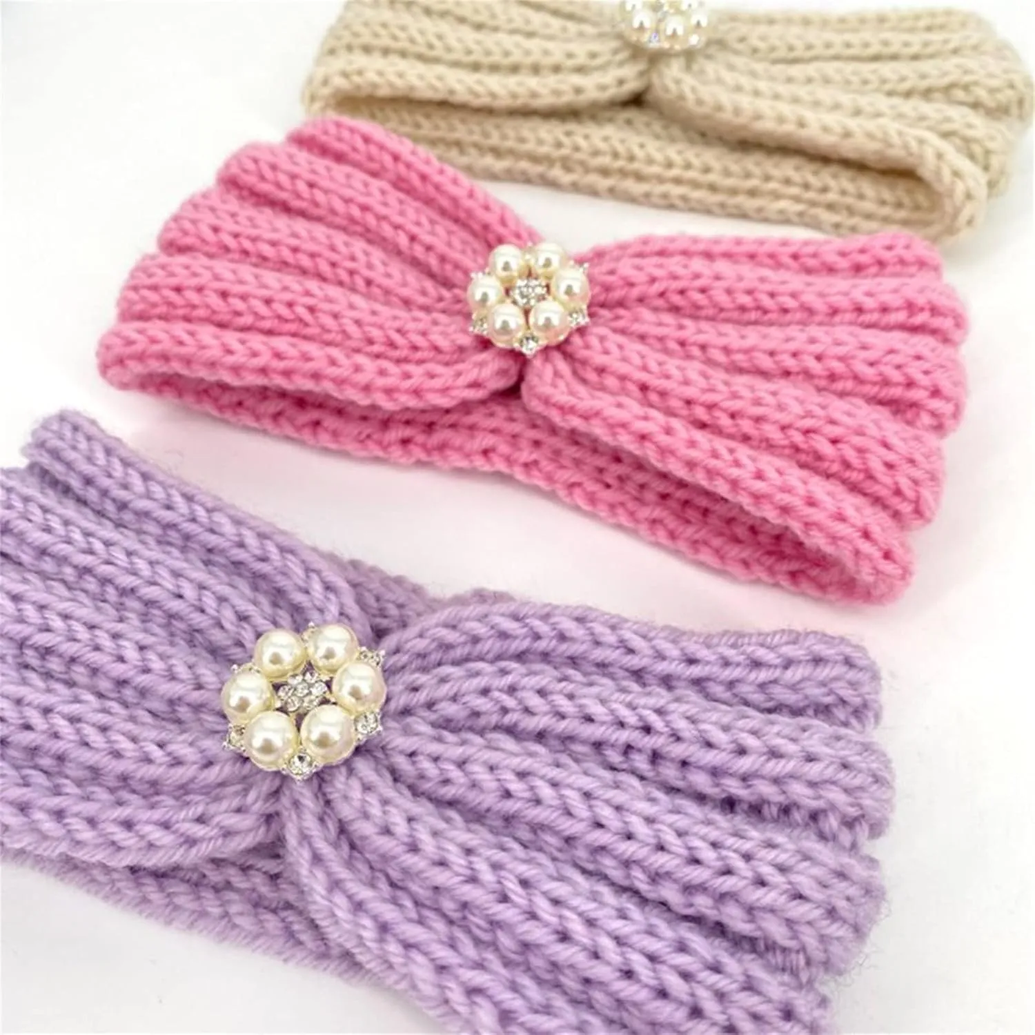 Baby Girl Bows and Headbands Girl Headband Baby Girls Headband Newborn Headbands with Bow Baby-Shower Gift (C, One Size)