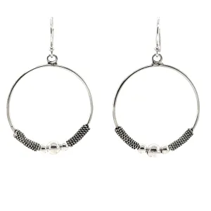 Bali Style Circle Drop Earrings