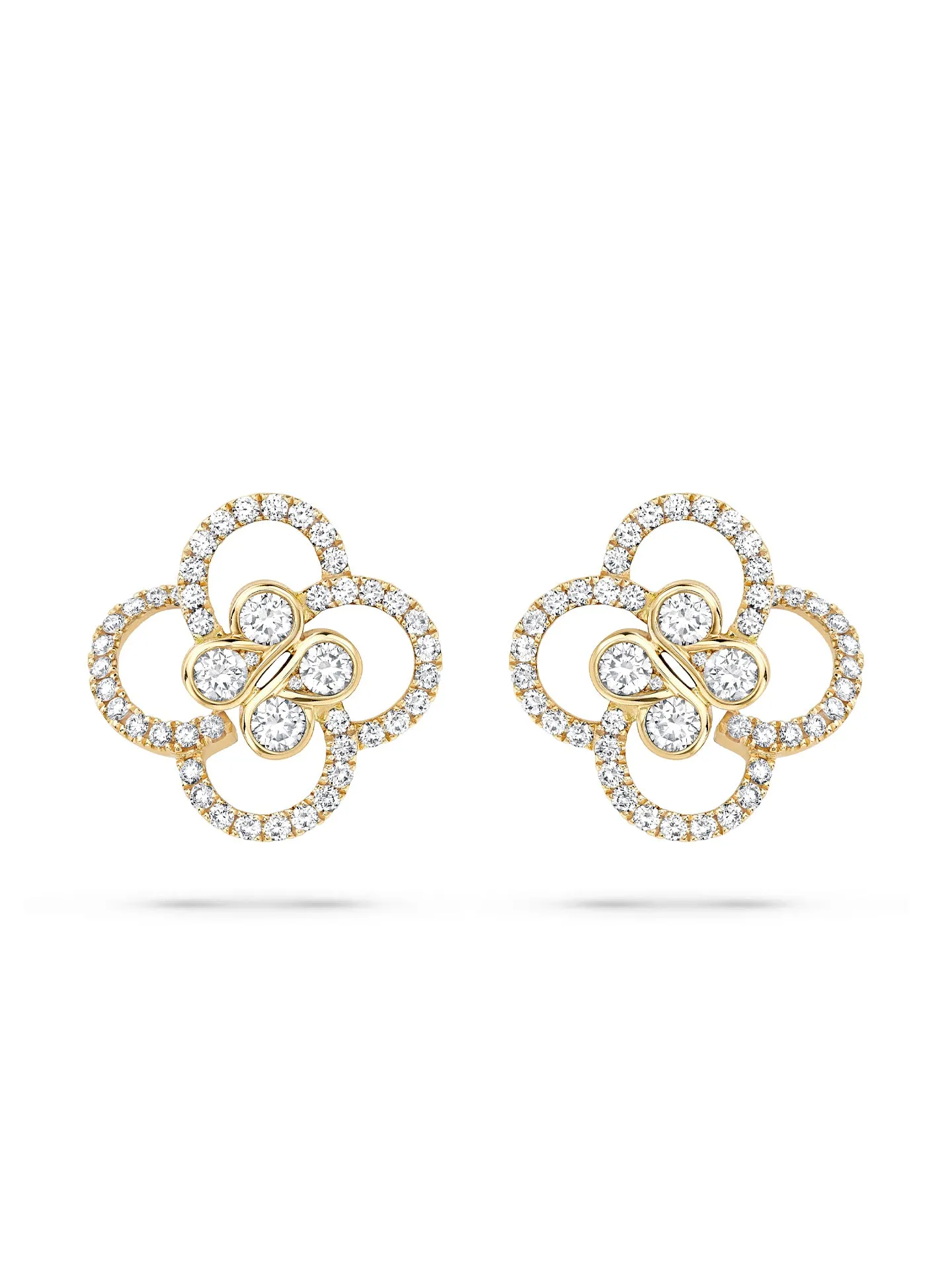 Be Boodles Yellow Gold Diamond Earrings