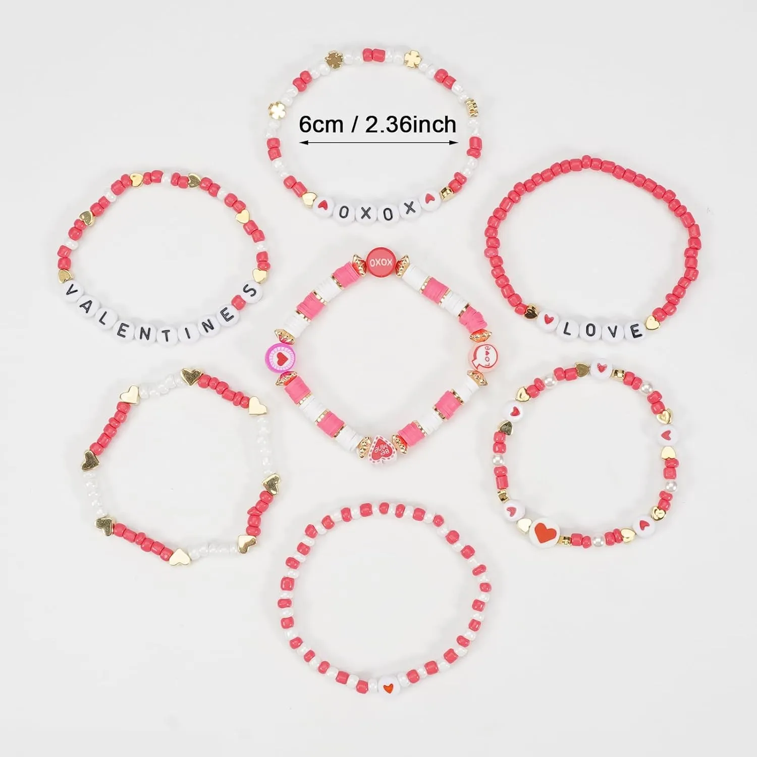 Beaded Stretch Bracelet Set for Women, Stackable Layered Design Bracelet