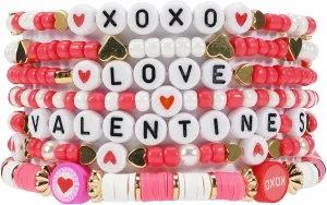 Beaded Stretch Bracelet Set for Women, Stackable Layered Design Bracelet