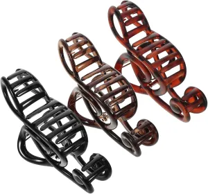 Beaupretty 3Pcs Matte Claw Clips for Women Strong Hold Nonslip Design Stylish Hair Accessories for Thin Thick Hair for Everyday Use