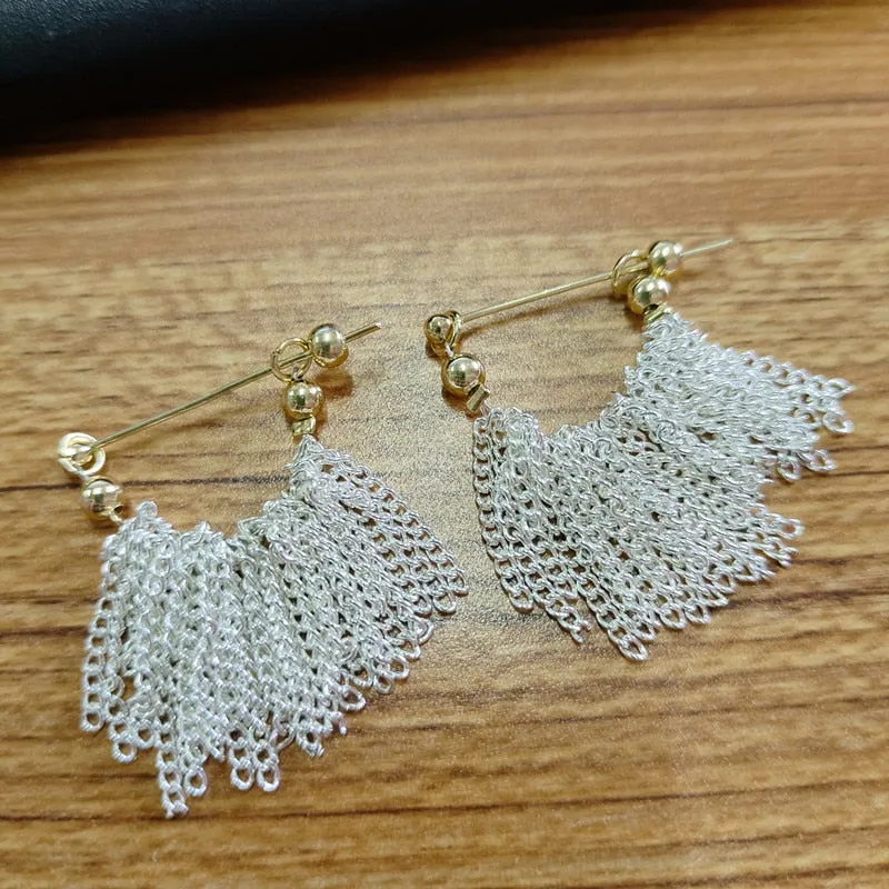 Beautiful Tassel Earrings For Women  New Elegant Simple Temperament Drop Earrings