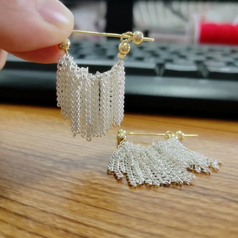 Beautiful Tassel Earrings For Women  New Elegant Simple Temperament Drop Earrings