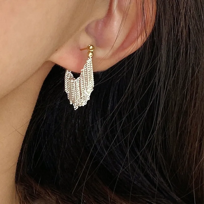 Beautiful Tassel Earrings For Women  New Elegant Simple Temperament Drop Earrings