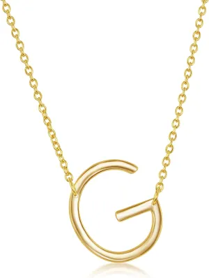 Beaux Bijoux Sideways Initial Necklaces for Women | 14k Gold and Silver Letter Necklaces | Unique Birthday Gift | Trendy Jewelry | Dainty Handmade Necklaces for Women