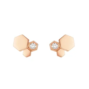 Bee de Chaumet Rose Gold Diamond earstuds