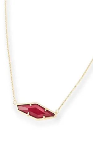Beth Pendant Necklace in Burgundy Illusion