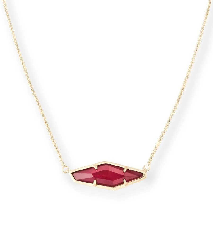 Beth Pendant Necklace in Burgundy Illusion