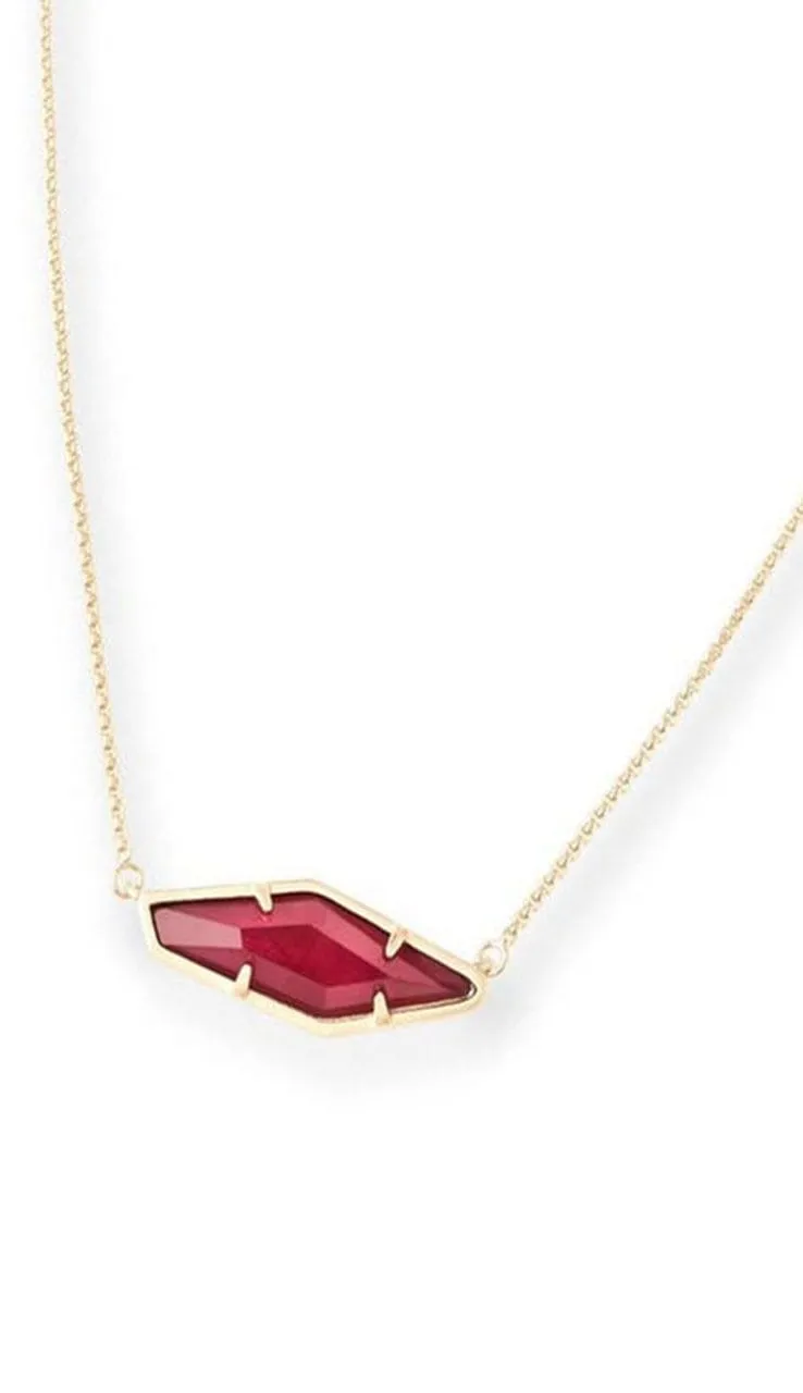 Beth Pendant Necklace in Burgundy Illusion