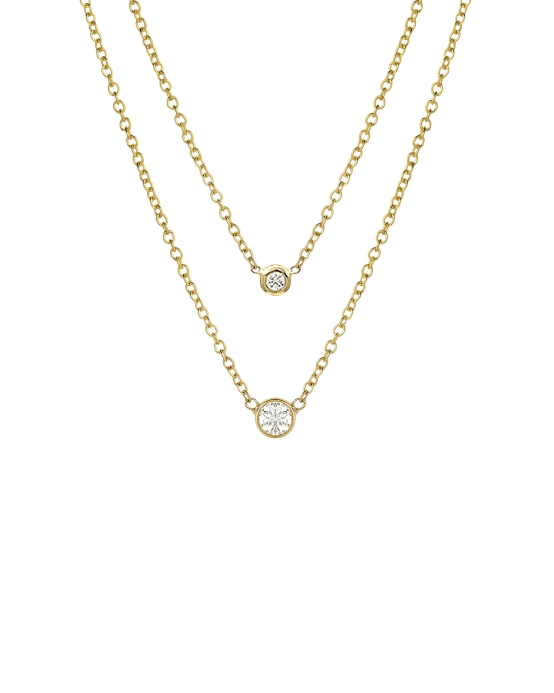 Bezel Diamond Necklace - Mommy   Me