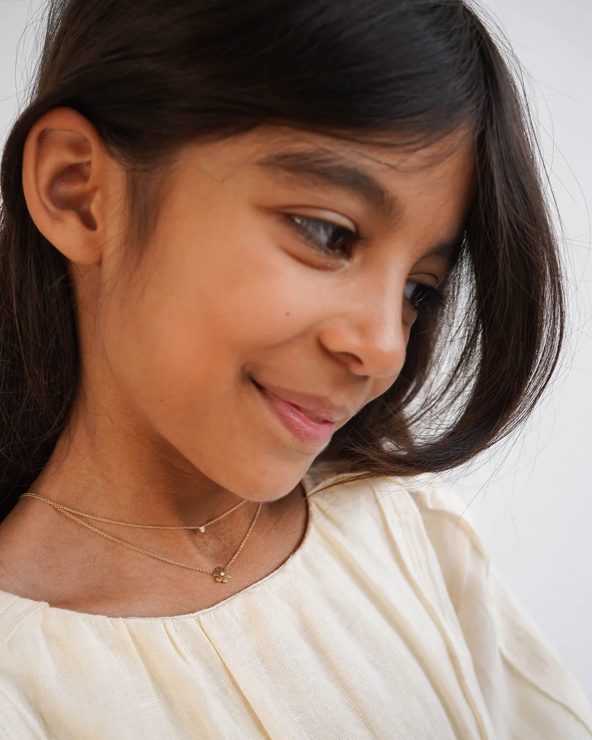 Bezel Diamond Necklace - Mommy   Me